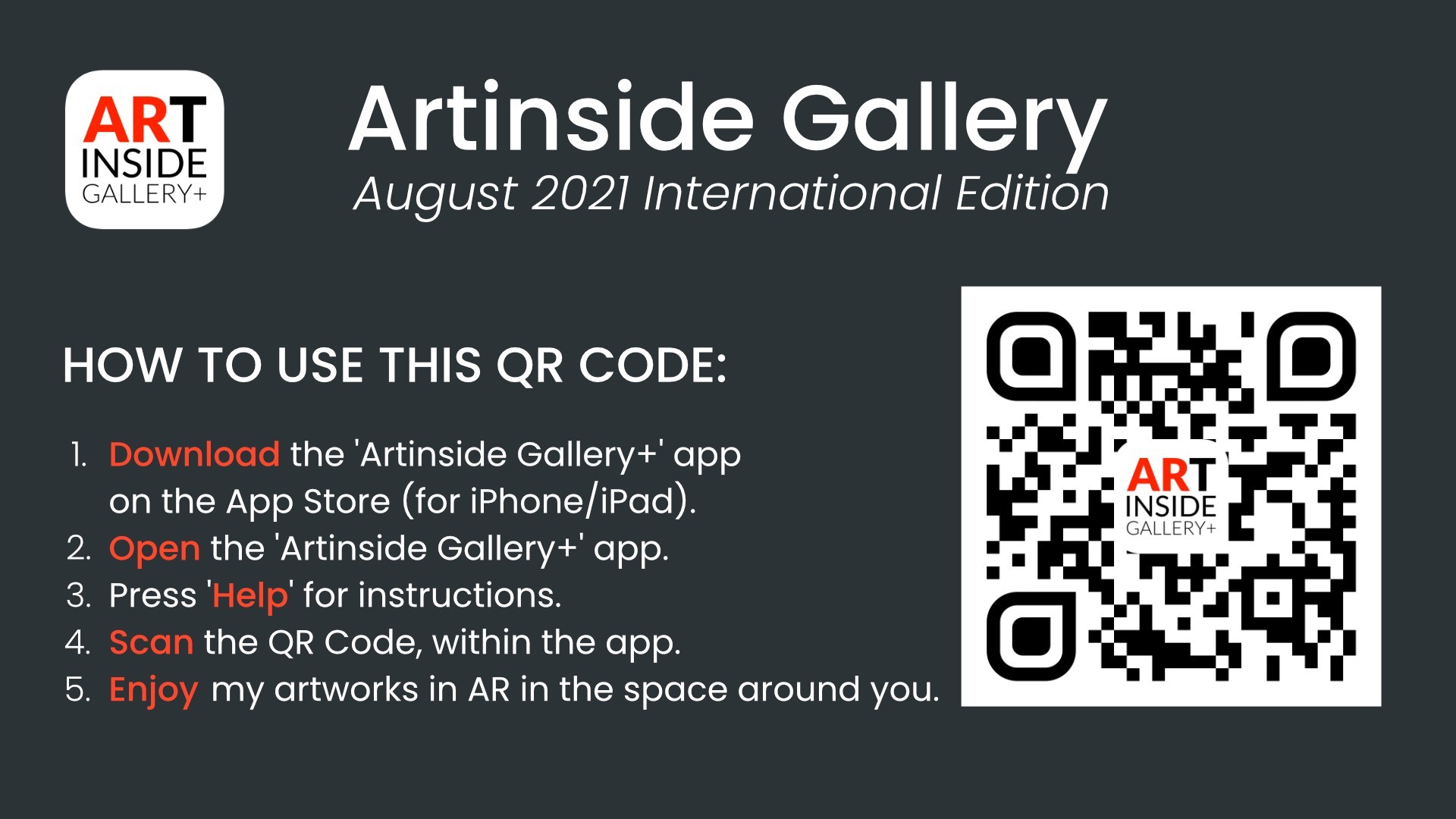 Artinside Gallery Plus Augmented Reality August