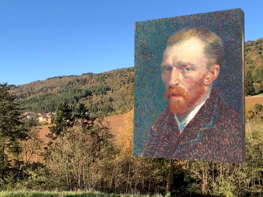 Self-portrait by van Gogh in AR